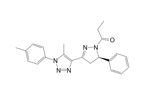R- 3-(5-Methyl-1-p-tolyl-1H-1,2,3-triazol-4-yl)-5-phenyl-1-propionyl-4,5-dihydro-1H-pyrazole