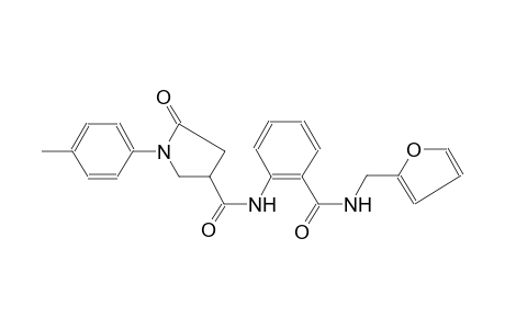 N-(2-{[(2-furylmethyl)amino]carbonyl}phenyl)-1-(4-methylphenyl)-5-oxo-3-pyrrolidinecarboxamide