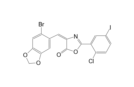 (4E)-4-[(6-bromo-1,3-benzodioxol-5-yl)methylene]-2-(2-chloro-5-iodophenyl)-1,3-oxazol-5(4H)-one