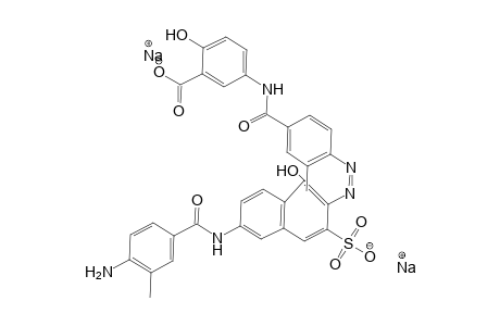 Benzoic acid, 5-[[4-[[6-[(4-amino-3-methylbenzoyl)amino]-1-hydroxy-3-sulfo-2-naphthalenyl]azo]-3-methylbenzoyl]amino]-2-hydroxy-, disodium salt