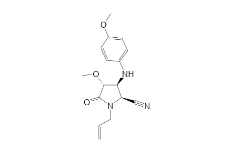 Syn-(+)-1-Allyl-3-(p-methoxyphenyl)amino-4-methoxy-5-oxopyrrolidine-2-carbonitrile