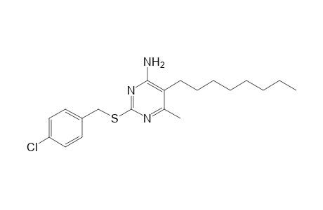 4-Pyrimidinamine, 2-[[(4-chlorophenyl)methyl]thio]-6-methyl-5-octyl-