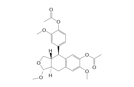 Naphtho[2,3-c]furan-6-ol, 4-[4-(acetyloxy)-3-methoxyphenyl]-1,3,3a,4,9,9a-hexahydro-1,7-dimethoxy-, acetate, [1R-(1.alpha.,3a.beta.,4.beta.,9a.alpha.)]-