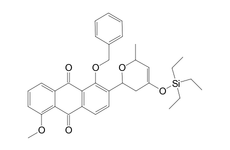 1-Benzyloxy-5-methoxy-2-[ 6'-methyl-4'-(triethylsilyloxy)-3',6'-dihydro-2' H-pyran-2'-yl]anthraquinone