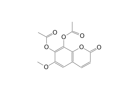 7-(acetyloxy)-6-methoxy-2-oxo-2H-chromen-8-yl acetate