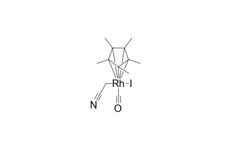 Rhodium, carbonyl(cyanomethyl)iodo[(1,2,3,4,5-.eta.)-1,2,3,4,5-pentamethyl-2,4-cyclopentadien-1-yl]-