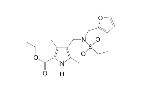 1H-Pyrrole-2-carboxylic acid, 4-[[(ethanesulfonyl)(furan-2-ylmethyl)amino]methyl]-3,5-dimethyl-, ethyl ester