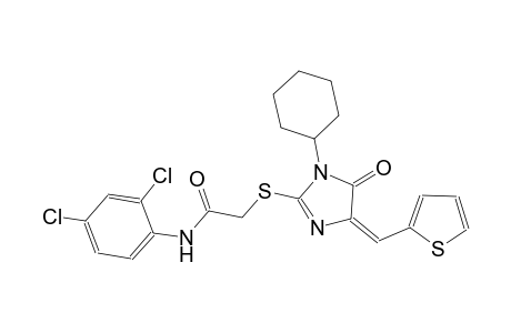 2-{[(4E)-1-cyclohexyl-5-oxo-4-(2-thienylmethylene)-4,5-dihydro-1H-imidazol-2-yl]sulfanyl}-N-(2,4-dichlorophenyl)acetamide
