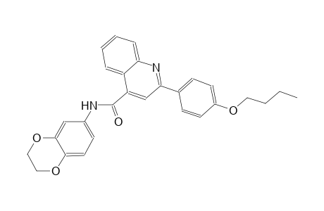2-(4-butoxyphenyl)-N-(2,3-dihydro-1,4-benzodioxin-6-yl)-4-quinolinecarboxamide