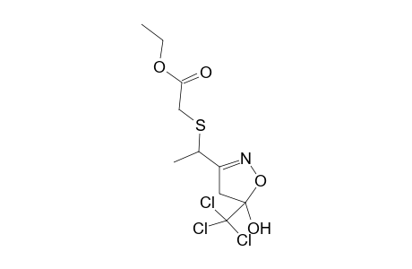 2-[1-[5-hydroxy-5-(trichloromethyl)-2-isoxazolin-3-yl]ethylthio]acetic acid ethyl ester