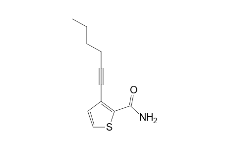 3-(Hex-1-ynyl)thiophene-2-carboxamide