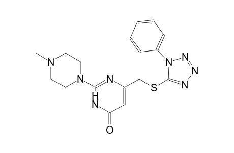 2-(4-methyl-1-piperazinyl)-6-{[(1-phenyl-1H-tetraazol-5-yl)sulfanyl]methyl}-4(3H)-pyrimidinone