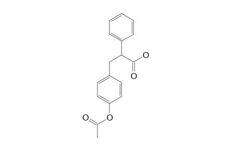 3-(p-hydroxyphenyl)-2-phenylpropionic acid, acetate