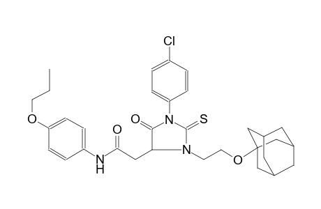 2-[3-[2-(1-adamantyloxy)ethyl]-1-(4-chlorophenyl)-5-keto-2-thioxo-imidazolidin-4-yl]-N-(4-propoxyphenyl)acetamide