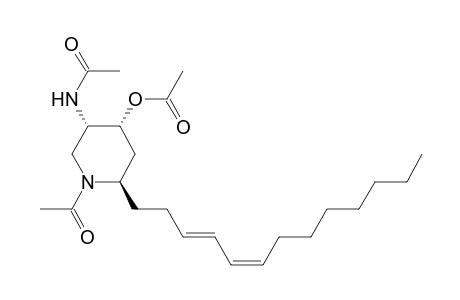 Acetamide, N-[1-acetyl-4-(acetyloxy)-6-(3,5-tridecadienyl)-3-piperidinyl]-, [3S-[3.alpha.,4.alpha.,6.beta.(3E,5Z)]]-