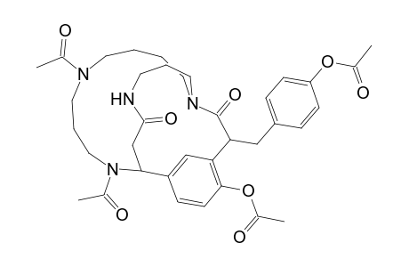 1,6,10,22-Tetraazatricyclo[9.7.6.1(12,16)]pentacosa-12,14,16(25)-triene-18,23-dione, 6,10-diacetyl-15-(acetyloxy)-17-[[4-(acetyloxy)phenyl]methyl]-