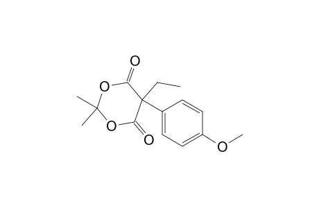 1,3-Dioxane-4,6-dione, 5-ethyl-5-(4-methoxyphenyl)-2,2-dimethyl-