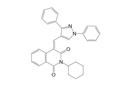 (Z)-2-cyclohexyl-4-((1,3-diphenyl-1H-pyrazol-4-yl)methylene)isoquinoline-1,3(2H,4H)-dione