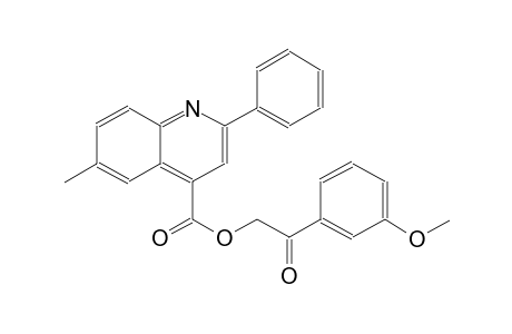 2-(3-methoxyphenyl)-2-oxoethyl 6-methyl-2-phenyl-4-quinolinecarboxylate
