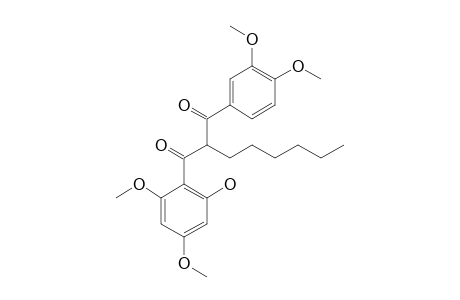 2-HEXYL-1-(2-HYDROXY-4,6-DIMETHOXYPHENYL)-3-(3,4-DIMETHOXYPHENYL)-PROPAN-1,3-DIONE