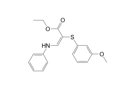 ETHYL-(E)-2-(3-METHOXYPHENYLSULFANYL)-3-PHENYLAMINOPROPENOATE