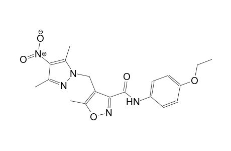 4-[(3,5-dimethyl-4-nitro-1H-pyrazol-1-yl)methyl]-N-(4-ethoxyphenyl)-5-methyl-3-isoxazolecarboxamide