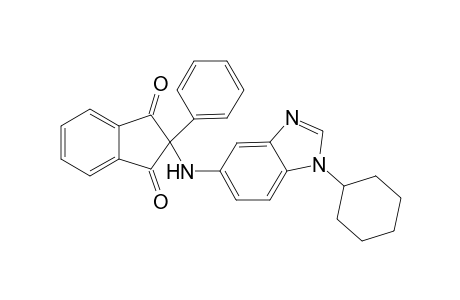 1H-Indene-1,3(2H)-dione, 2-[(1-cyclohexyl-1H-1,3-benzimidazol-5-yl)amino]-2-phenyl-