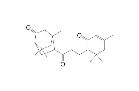 Bicyclo[2.2.2]octanone, 4,7,7-trimethyl-5-[1-oxo-3-(4,6,6-trimethyl-2-oxo-3-cyclohexen-1-yl)propyl]-