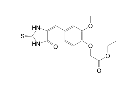 ethyl {2-methoxy-4-[(E)-(5-oxo-2-thioxo-4-imidazolidinylidene)methyl]phenoxy}acetate