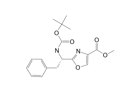 METHYL-(S)-2-[1-(TERT.-BUTOXYCARBONYLAMINO)-2-PHENYLETHYL]-OXAZOLE-4-CARBOXYLATE