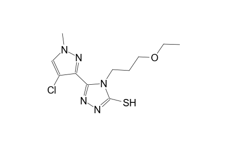 5-(4-chloro-1-methyl-1H-pyrazol-3-yl)-4-(3-ethoxypropyl)-4H-1,2,4-triazole-3-thiol