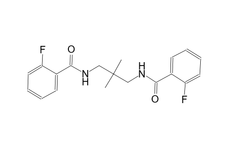 2-fluoro-N-{3-[(2-fluorobenzoyl)amino]-2,2-dimethylpropyl}benzamide