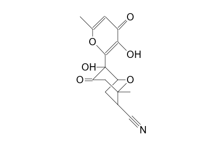 exo-Cyano-(deoxykojic acid-acrylonitrile)-adduct