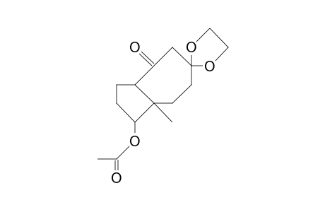 8-Acetoxy-7-methyl-4,4-ethylenedioxy-trans-bicyclo(5.3.0)decane