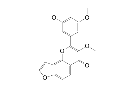 PONGAPINNOL-A;3'-HYDROXY-3,5'-DIMETHOXYFURO-[8,7-4'',5'']-FLAVONE