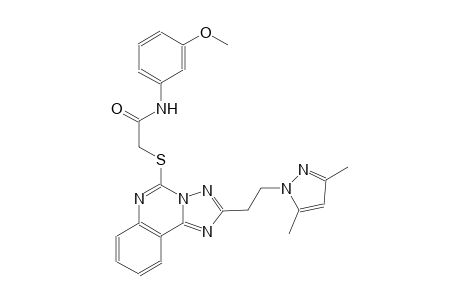 2-({2-[2-(3,5-dimethyl-1H-pyrazol-1-yl)ethyl][1,2,4]triazolo[1,5-c]quinazolin-5-yl}sulfanyl)-N-(3-methoxyphenyl)acetamide