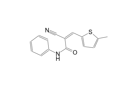 (2Z)-2-cyano-3-(5-methyl-2-thienyl)-N-phenyl-2-propenamide