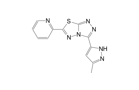 3-(3-methyl-1H-pyrazol-5-yl)-6-(2-pyridinyl)[1,2,4]triazolo[3,4-b][1,3,4]thiadiazole