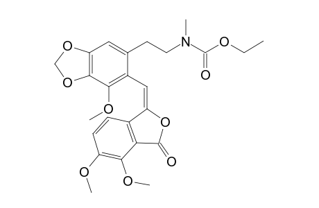 (E)-3-[2'-(.beta.-Ethoxycarbonyl)-N-methylaminoethyl)-6'-methoxy-4',5'-methylenedioxy-benzylidenyl]-6,7-dimethoxy-1(3H)-isobenzofuranone