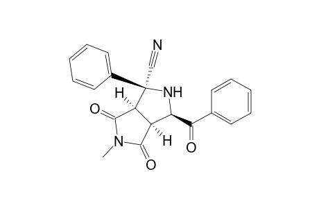 Pyrrolo[3,4-c]pyrrole-1-carbonitrile, 3-benzoyloctahydro-5-methyl-4,6-dioxo-1-phenyl-, (1.alpha.,3.beta.,3a.alpha.,6a.alpha.)-