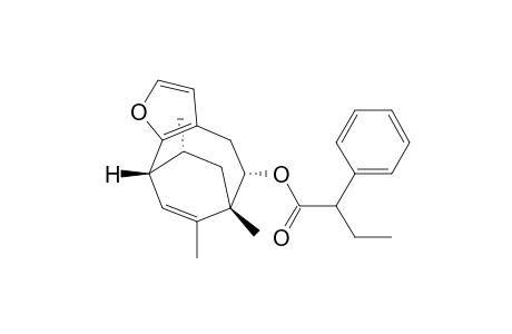 6,9-Ethanocycloocta[b]furan, benzeneacetic acid deriv.