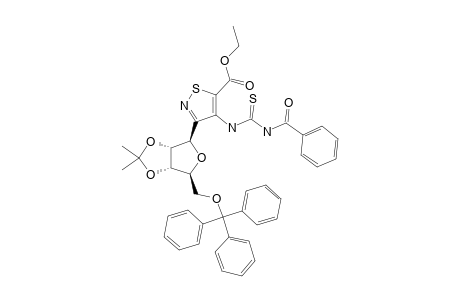 ETHYL-4-[(BENZOYLTHIOCARBAMOYL)-AMINO]-3-(2,3-O-ISOPROPYLIDENE-5-O-TRITYL-D-RIBOFURANOSYL)-ISOTHIAZOLE-5-CARBOXYLATE