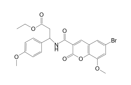 3-[(6-bromo-2-keto-8-methoxy-chromene-3-carbonyl)amino]-3-(4-methoxyphenyl)propionic acid ethyl ester
