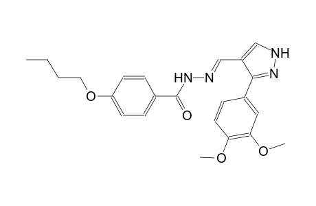 4-butoxy-N'-{(E)-[3-(3,4-dimethoxyphenyl)-1H-pyrazol-4-yl]methylidene}benzohydrazide
