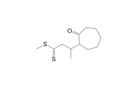 Methyl 3-(cycloheptanon-2-yl)butanedithioate