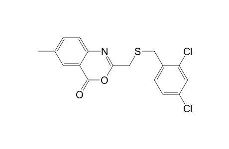 2-(2,4-Dichloro-benzylsulfanylmethyl)-6-methyl-benzo[d][1,3]oxazin-4-one
