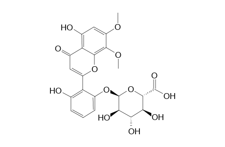 5,2',6'-Trihydroxy-7,8-dimethoxyflavone 2'-O-.beta.,D-glucuronopyranoside