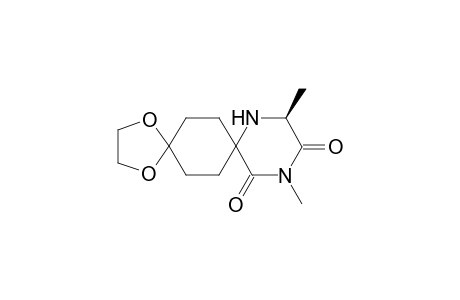 1-N-Methyl-5-(S)-methyl-2,6-pioperazinedione-3-spiro-1'-cyclohexane-4'-spiro-1"-2",5"-dioxacyclopentane