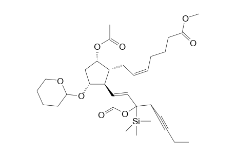 9-O-Acetoxy-17,18-didehydro-15-O-formyl-11-(tetrahydropyran-2-yl)-15-trimethylsilyl-PGF(3.alpha.) methyl ester