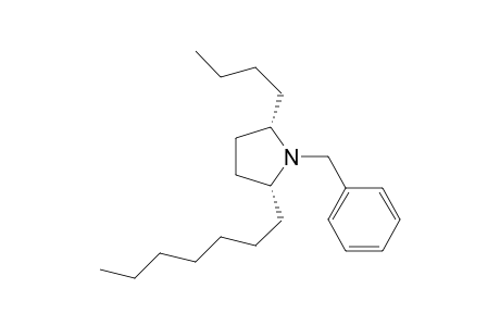 Pyrrolidine, 2-butyl-5-heptyl-1-(phenylmethyl)-, (2R-cis)-